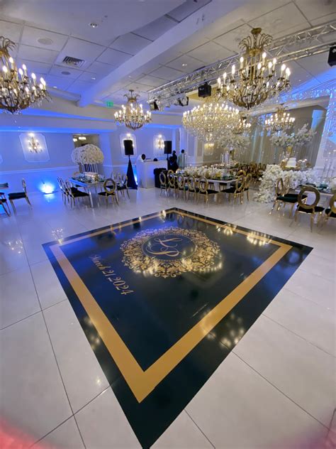 Emerald & Gold ,monogram, Wedding, Floor Wrap Full Print Custom Wrap ...