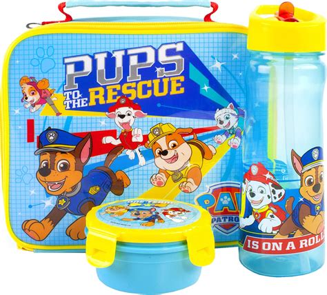 Paw Patrol Kids Lunch Bag with Kids Snack Box by Polar Gear Toys for ...