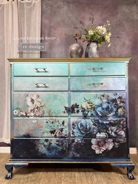 Large Decoupage Paper Serene Shadows | Redesign With Prima A1 Fiber ...