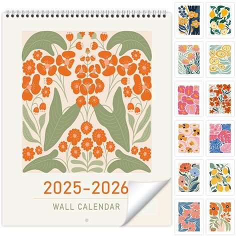 Guasslee Wall Calendar 2025 2026 Vertical Calendar Wall 2025 19 ...