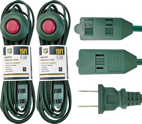 Amazon.com: EP 2 Pack 15 ft Extension Cord with Foot Switch, ON/Off ...
