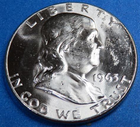 1963 Crisp BU Franklin Half Dollar | Property Room