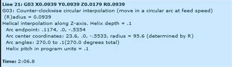 G-Code Program for an 11 Inch Arc 的图像结果