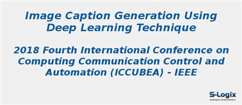 Image Caption Generation using Deep Learning Technique | S-Logix