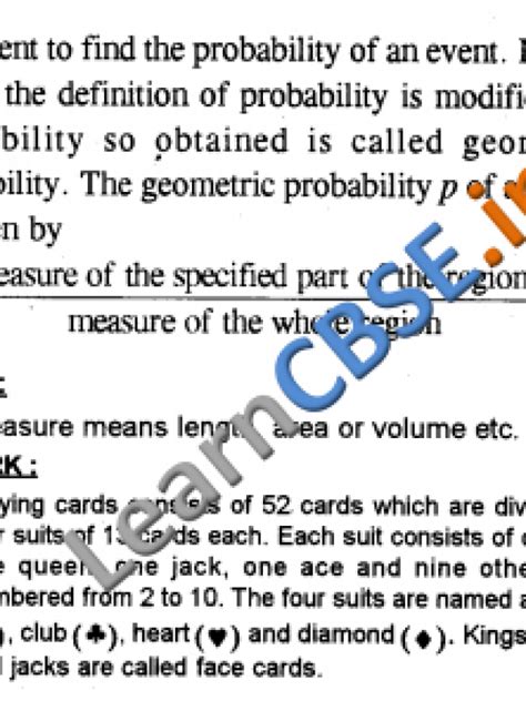 Image result for Class 10 Maths Probability CBSE