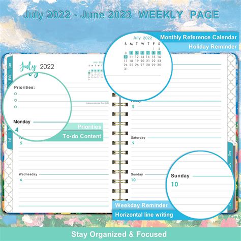 Buy 2022-2023 Planner – Weekly Monthly Academic Planner 2022-2023, 6.4 ...