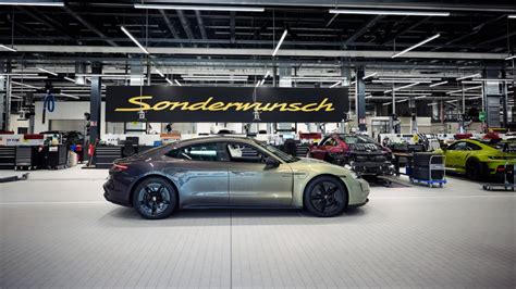 Inspired by the precious gemstone jade: Taycan Turbo S Celestial Jade ...