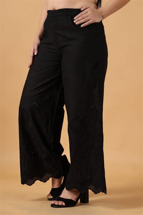 Stylish Slip-On Cotton Palazzo for Formal/Party Occasions - Slim Fit ...