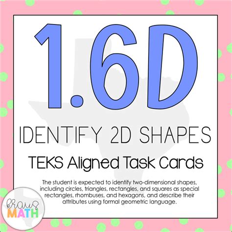 1.6D: Identify 2D Shapes TEKS Aligned Task Cards - Kraus Math