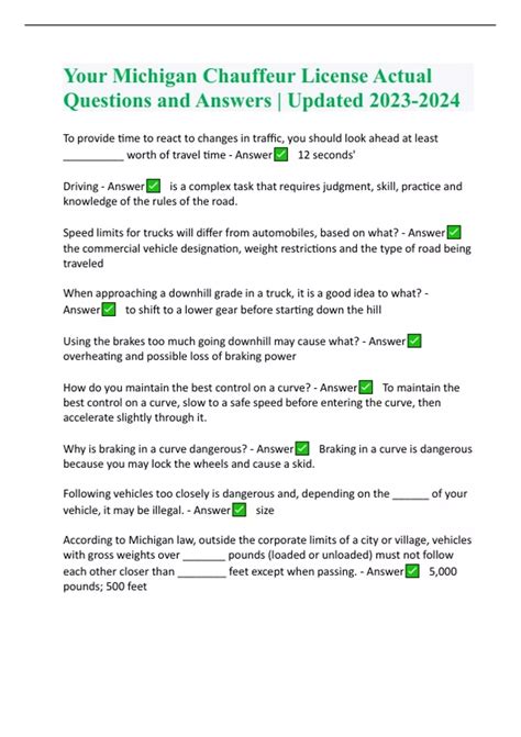 Shofer License In Michigan