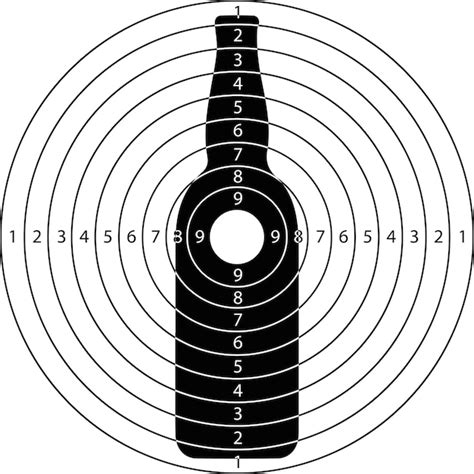 Shooting target bottle | Premium Vector