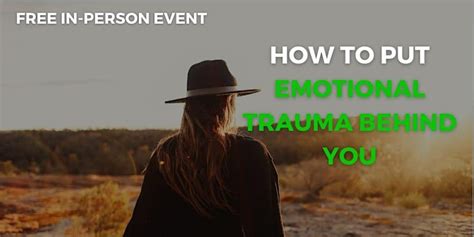 IN PERSON EVENT: How To Put Emotional Trauma Behind You, Dianetics ...