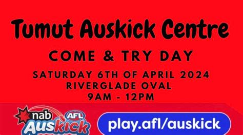 Tumut Auskick Centre Come & Try Day, Riverglade Oval Tumut, Wee Jasper ...