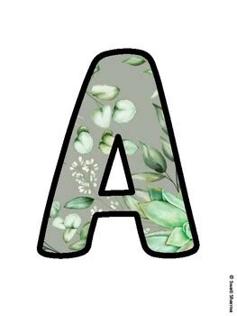 Cactus, Succulent Bulletin Board Letters, Succulent Alphabet Posters ...