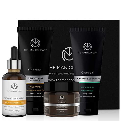 The Man Company Face on Point Facial Kit with Vitamin C Serum, Charcoal ...