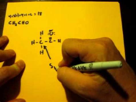 Lewis Dot Structure of CH3CHO (ethanal) - YouTube