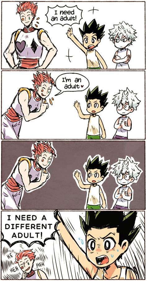 killua zoldyck, gon freecss, and hisoka morow (hunter x hunter) drawn ...