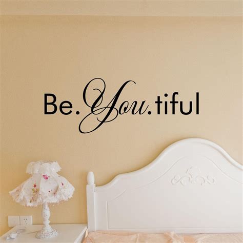 Wall Quote Decal Be You Tiful Beautiful Be.you.tiful Inspirational ...