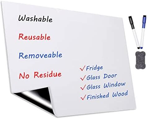 Dry Erase Whiteboard Sticker for Fridge, 16.5×11.7in Removable ...