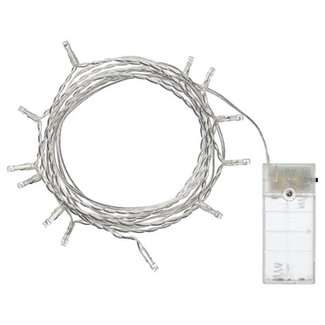 LEDFYR LED lighting chain with 12 lights, indoor/battery-operated ...