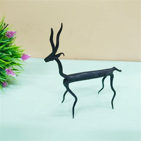 Buy Handmade GIS Bastar Wrought Iron Craft Deer Animal Decorative ...