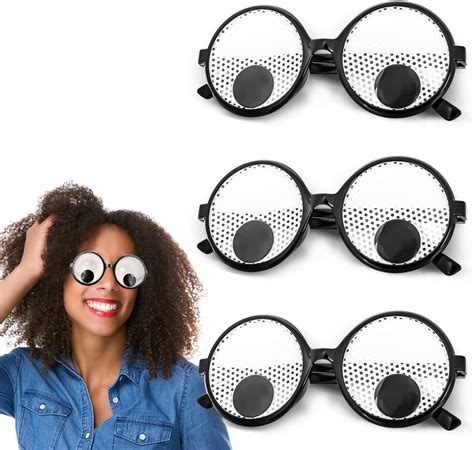Abeilo 3 Pieces Funny Eyes Glasses Shaking Googly Eyes Glasses Giant ...