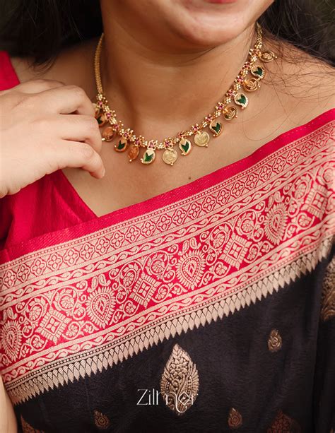 PP101639 - Gold tone Lakhmi coin & Mango Palakka Necklace with Earring ...