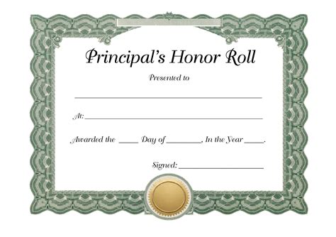 Free Printable Honor Roll Certificate Templates [Word, Excel, PDF] Sample