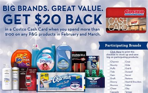 UPDATE - P&G Rebate: Get A $33 Costco Cash Card When You Spend More ...