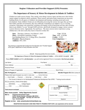 Fillable Online preschoolenrichmentteam The Importance of Sensory ...