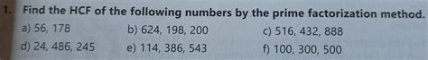 HCF Using Prime Numbers 的图像结果