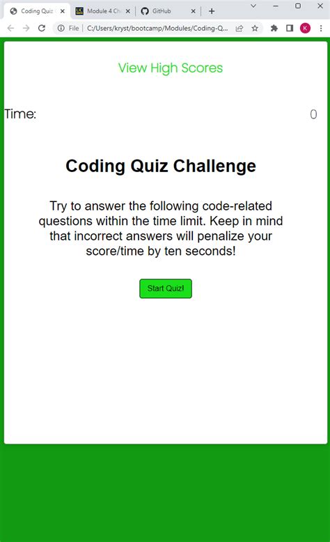 Coding Quiz 的图像结果