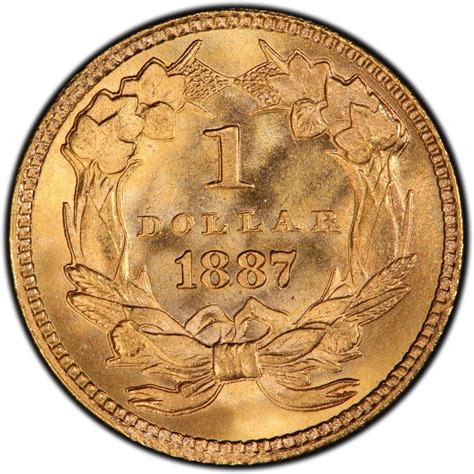 1887 Large Head Indian Princess Gold Dollar Values - Live Pricing ...