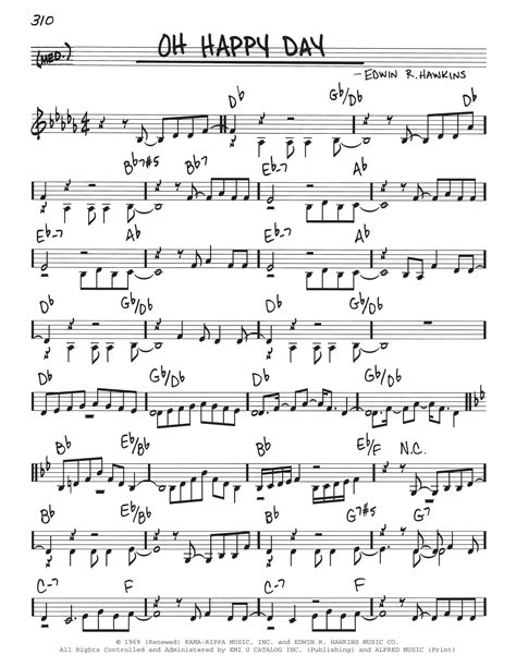 Oh Happy Day (Real Book – Melody & Chords) - Print Sheet Music Now