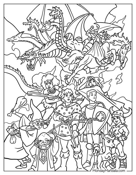 Dungeons And Dragons Logo Coloring Pages [2025]