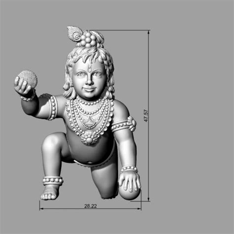 Baby Krishna 3D Model