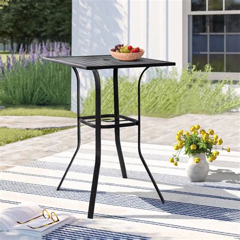 Topeakmart Outdoor Balcony Furniture, Patio Bistro Bar Height Table ...