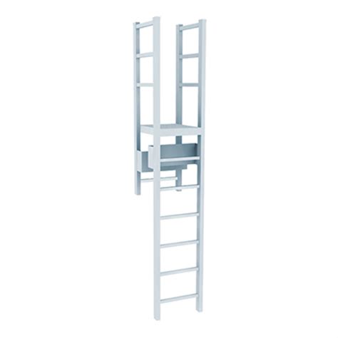 BIM objects - Free download! 503 Tubular Rail Low Parapet Access Ladder ...