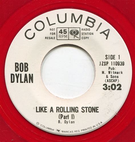 Bob Dylan – Like A Rolling Stone (1965, Red, Vinyl) - Discogs