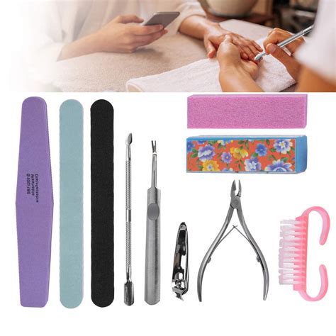 Manicure Set, Nail Clippers Pedicure Kit 10Pcs Professional Nail Art ...