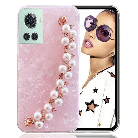 KC Back Cover for Oneplus 10R 5G, Luxury Shiny Pearls Wrist Bracelet ...