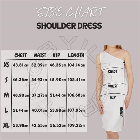 Shoulder Dress Size Chart | Shoulder Dress (AOP) Size Chart | Shoulder ...