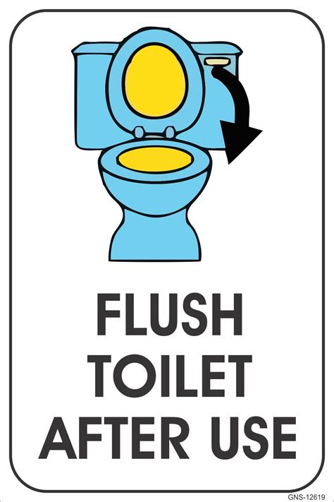 Aditya Sign® Flush Toilet After Use Sign Board (GNS-12619) : Amazon.in ...
