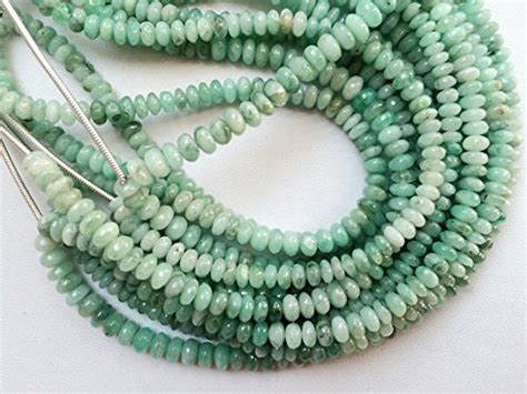1 Strand Natural Shaded Emerald Beads, Emerald Plain rondelle Beads ...