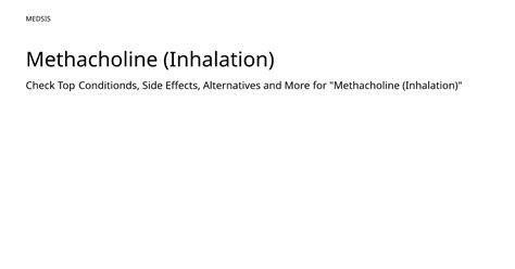 Image result for methacholine