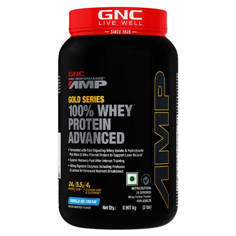 Buy GNC AMP Gold Series 100% Whey Protein Advanced - 24g Protein | GNC ...