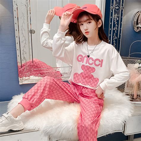 女童秋装套装2021新款韩版儿童洋气运动中大童网红秋季时髦两件套_琪琪贝XLS643--&A010 - 货捕头