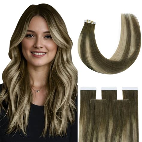 Seamless Injection Tape in Human Hair Extensions Platinum Blonde #60