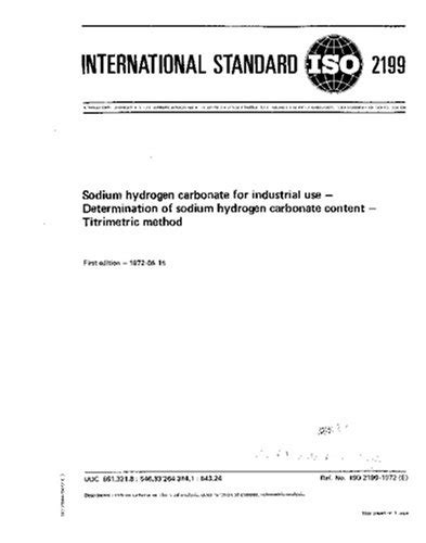 Buy ISO 2199:1972, Sodium hydrogen carbonate for industrial use ...