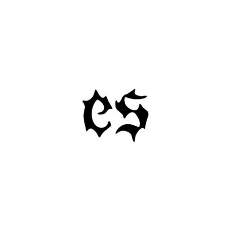 ES monogram logo projekt litera tekst nazwa symbol monochromatyczny ...